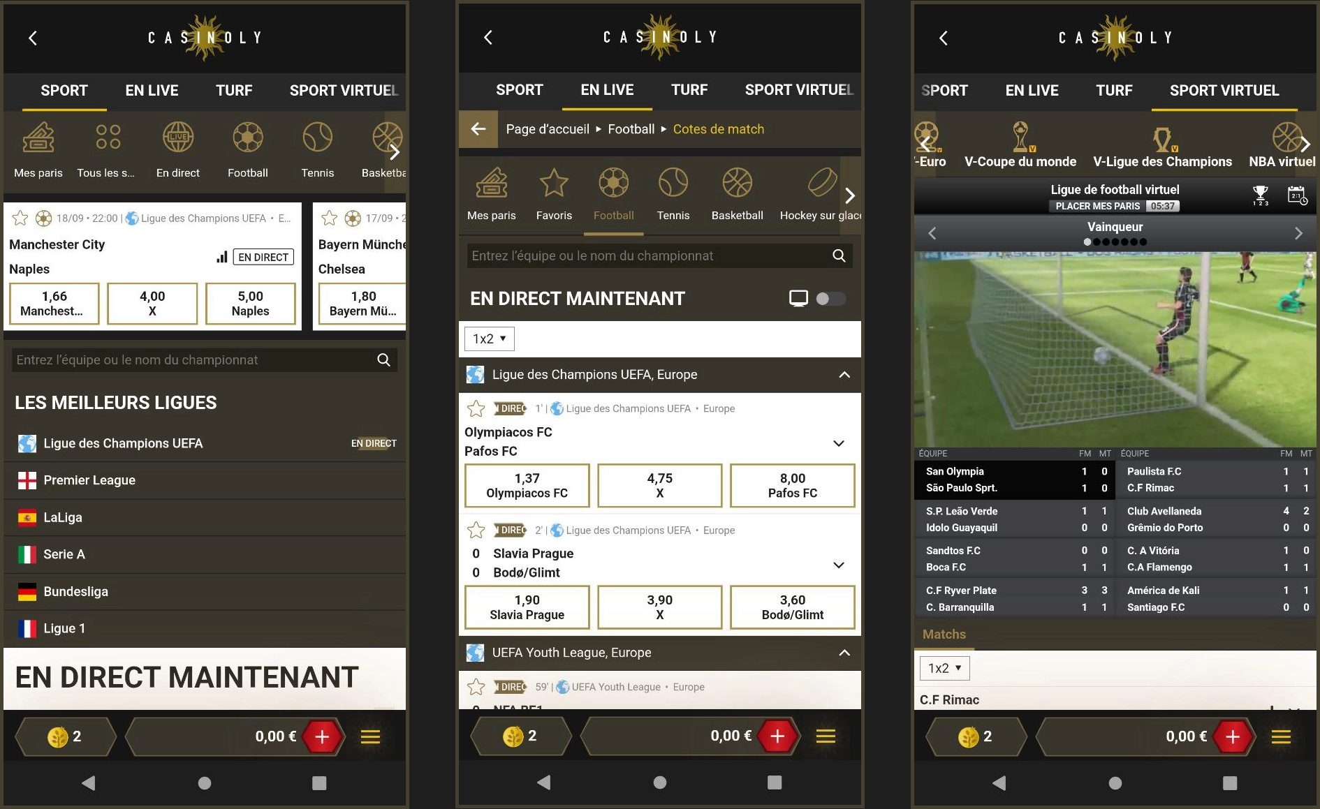 Paris sportifs en direct en temps réel sur Сasinoly